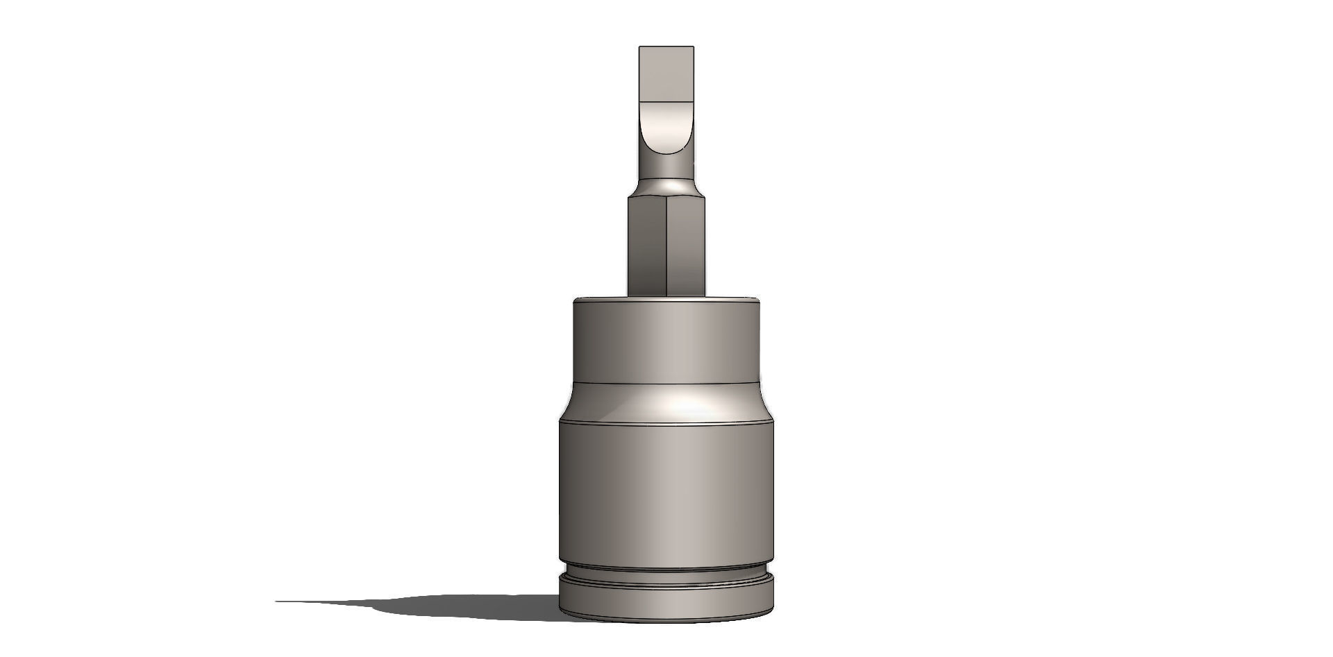 Short Socket Screwdriver Soquete Curto de Fenda 3D model_8