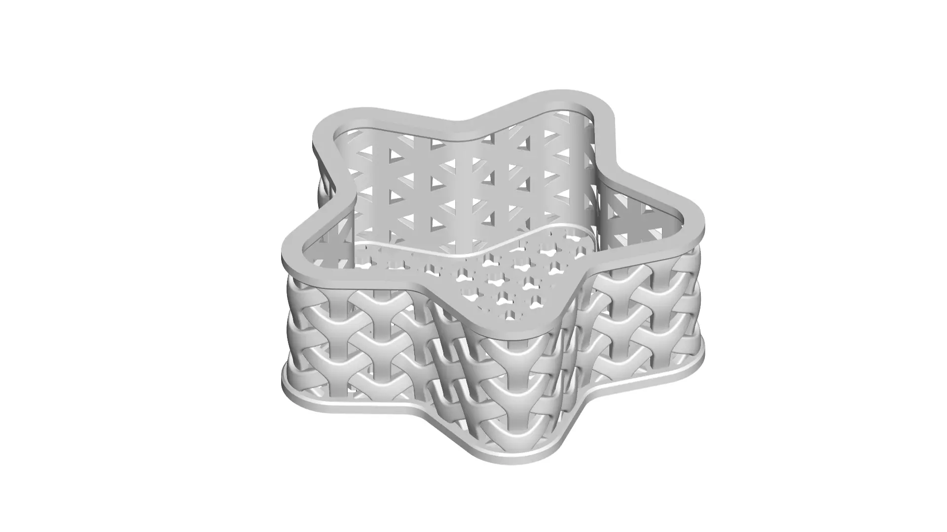 Wicker basket Star 3D print model_0