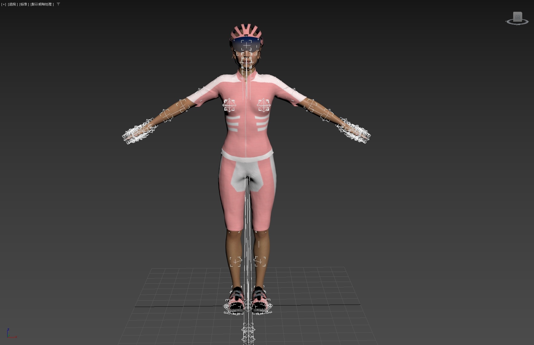 Cyclist Rigged Low-poly 3D model_29