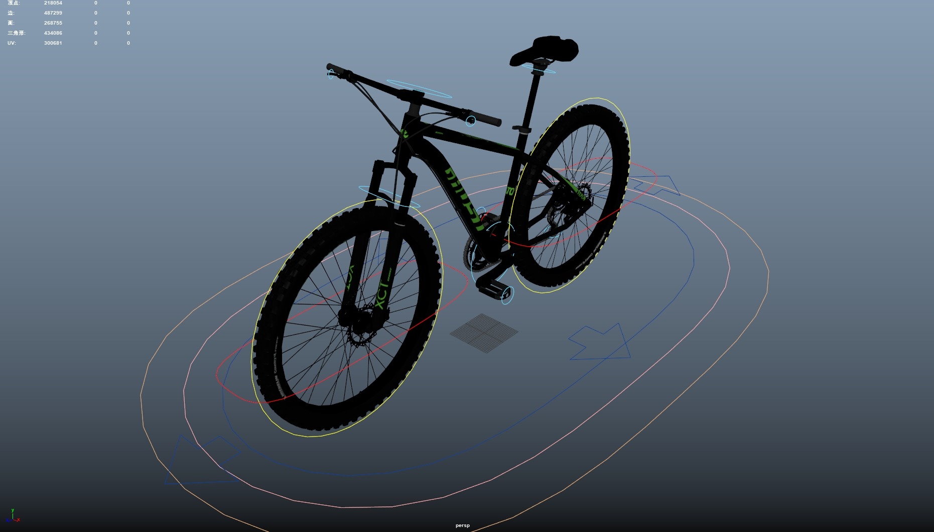 Cyclist Rigged Low-poly 3D model_32