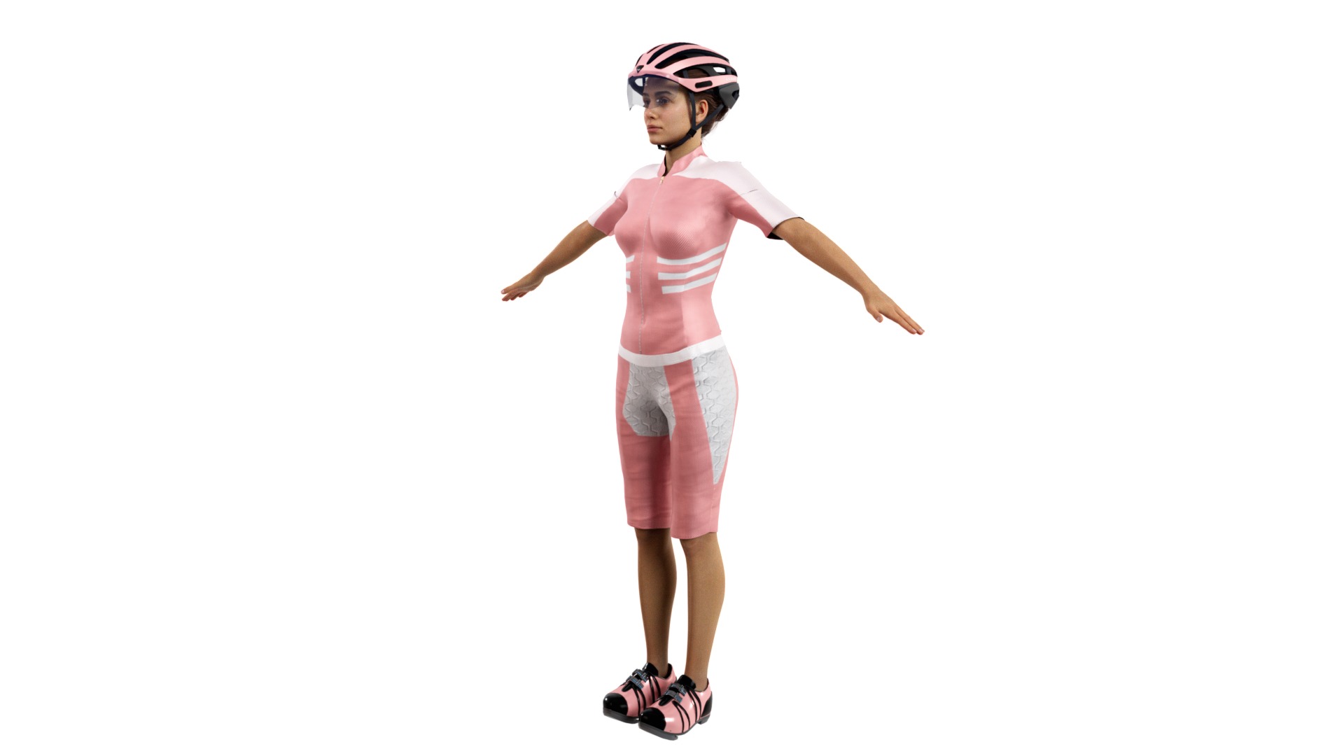 Cyclist Rigged Low-poly 3D model_4