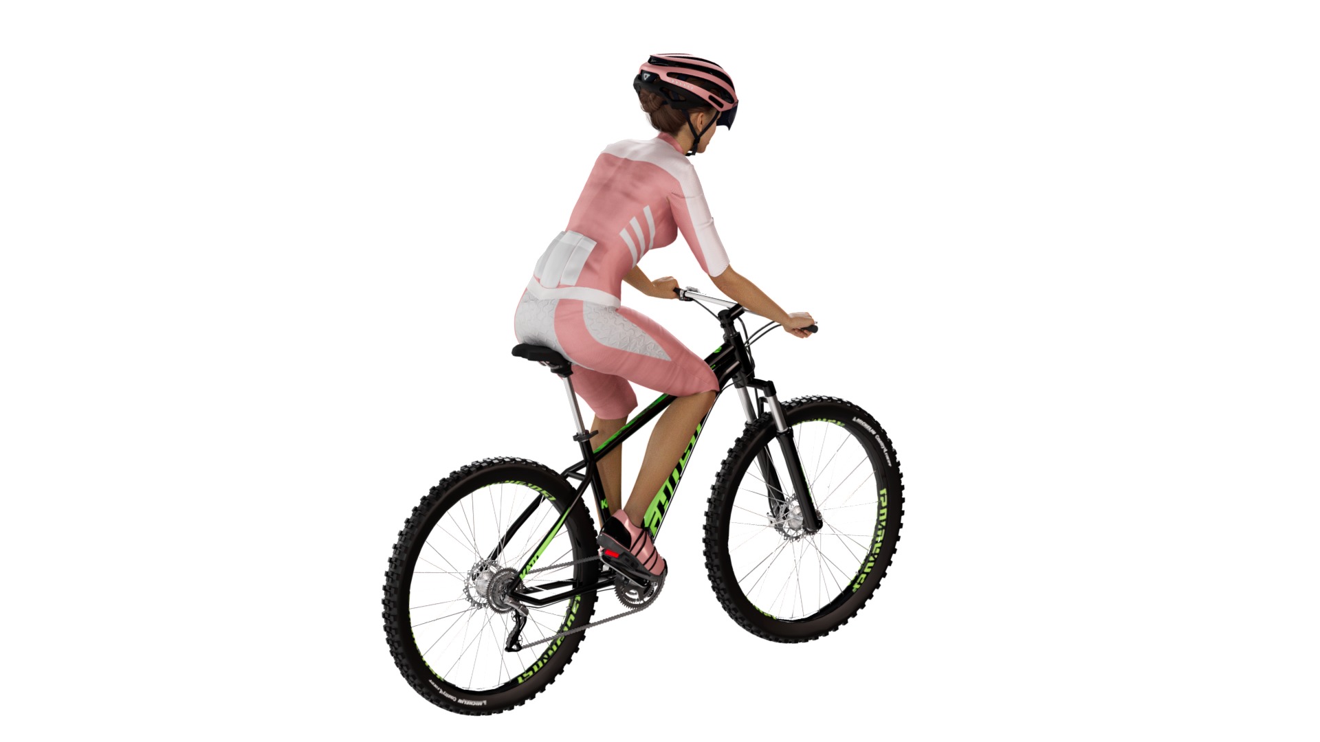 Cyclist Rigged Low-poly 3D model_2