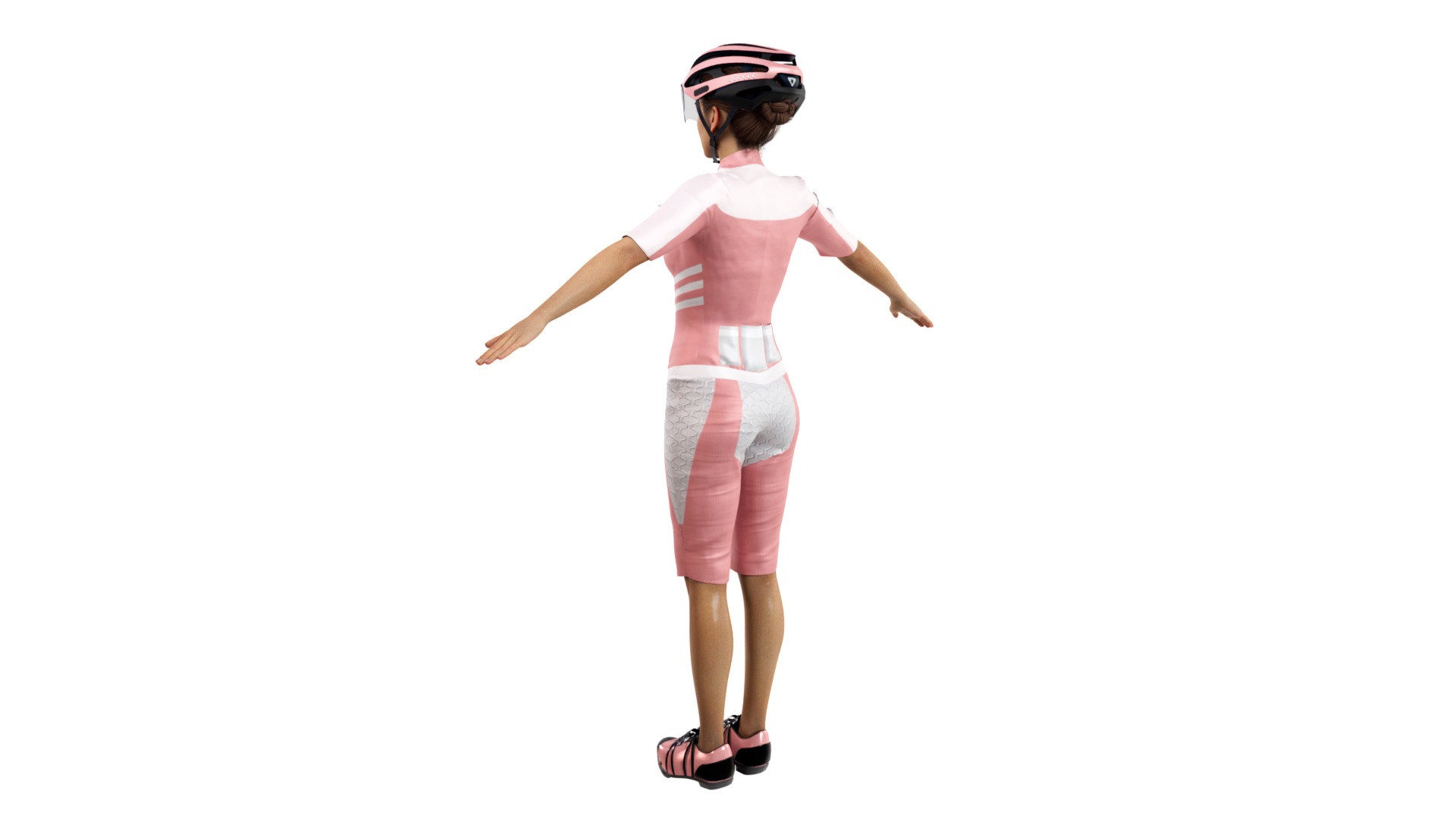 Cyclist Rigged Low-poly 3D model_6