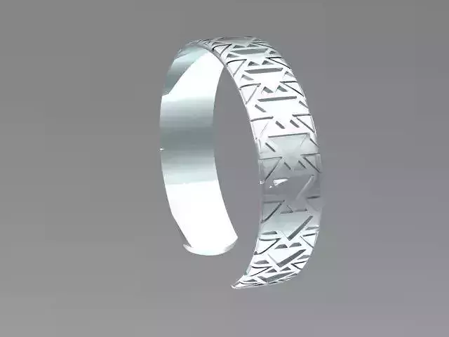 Geometric design bracelet 3D model