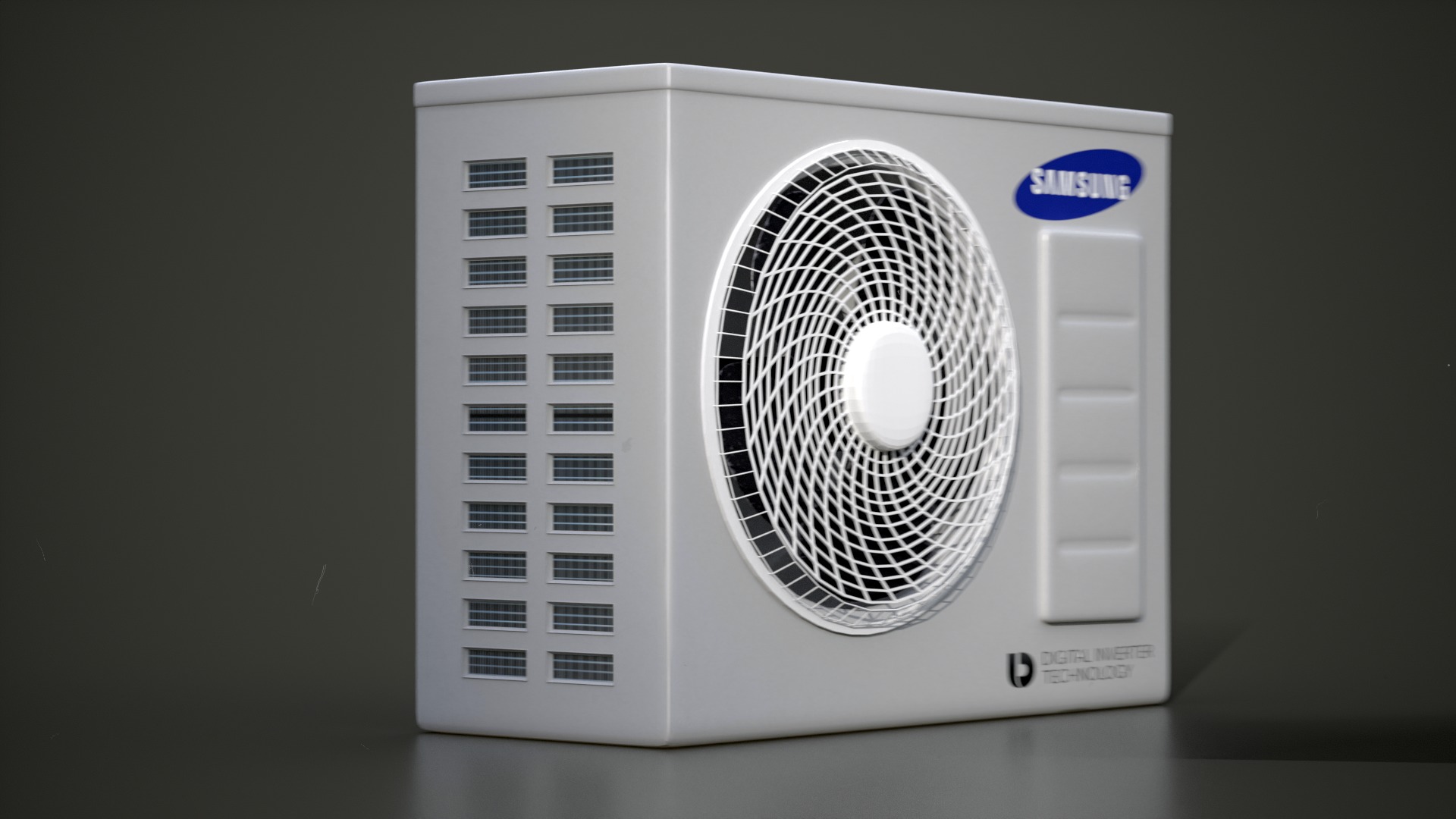 Samsung Air Conditioning Outdoor Unit Worn And New Versions Low-poly 3D model_7