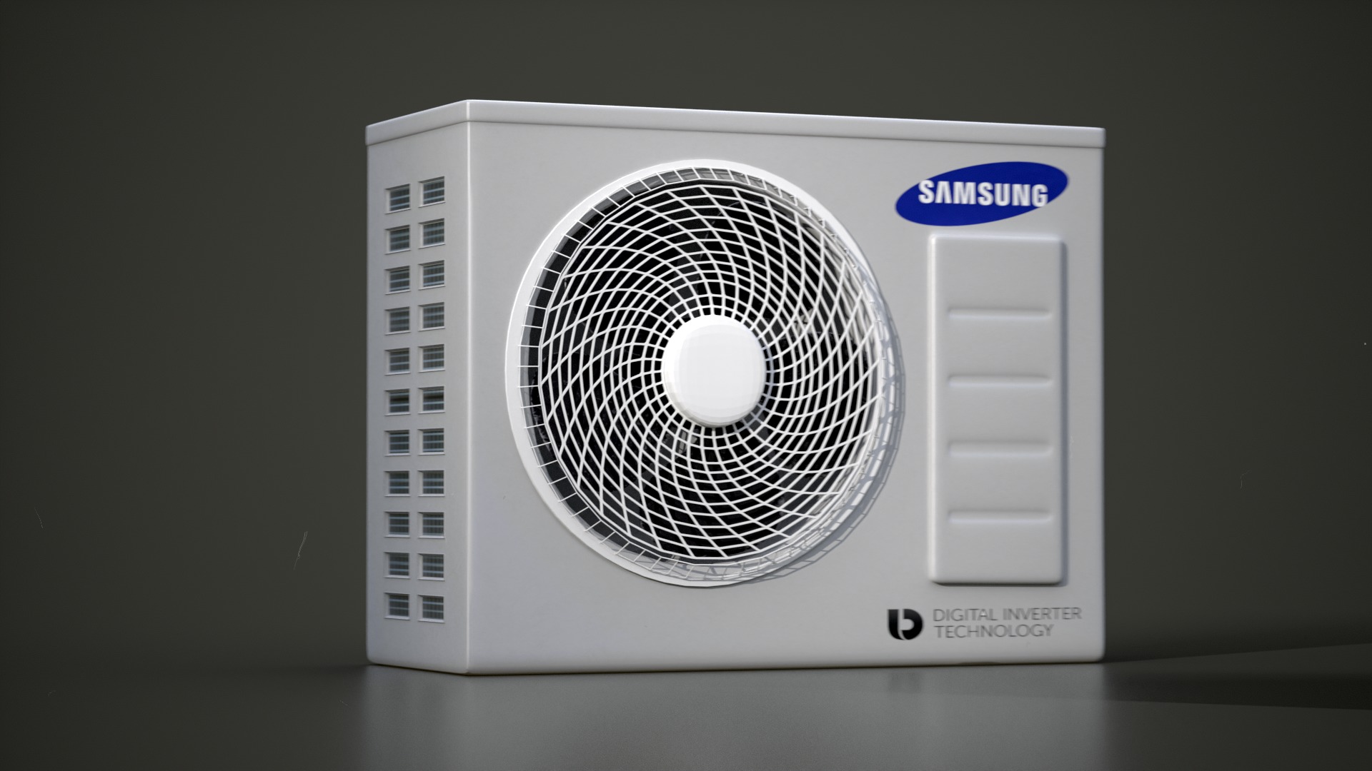 Samsung Air Conditioning Outdoor Unit Worn And New Versions Low-poly 3D model_10
