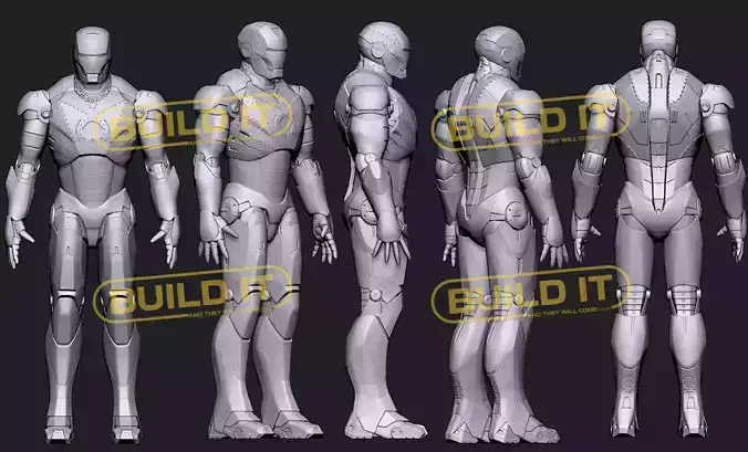 Ironman mk2 full size 6ft statue stl  3D print model