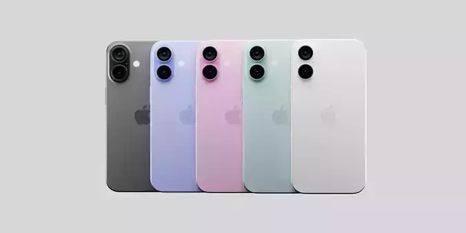 Apple iPhone 16 In Official Design and Colors 3D model