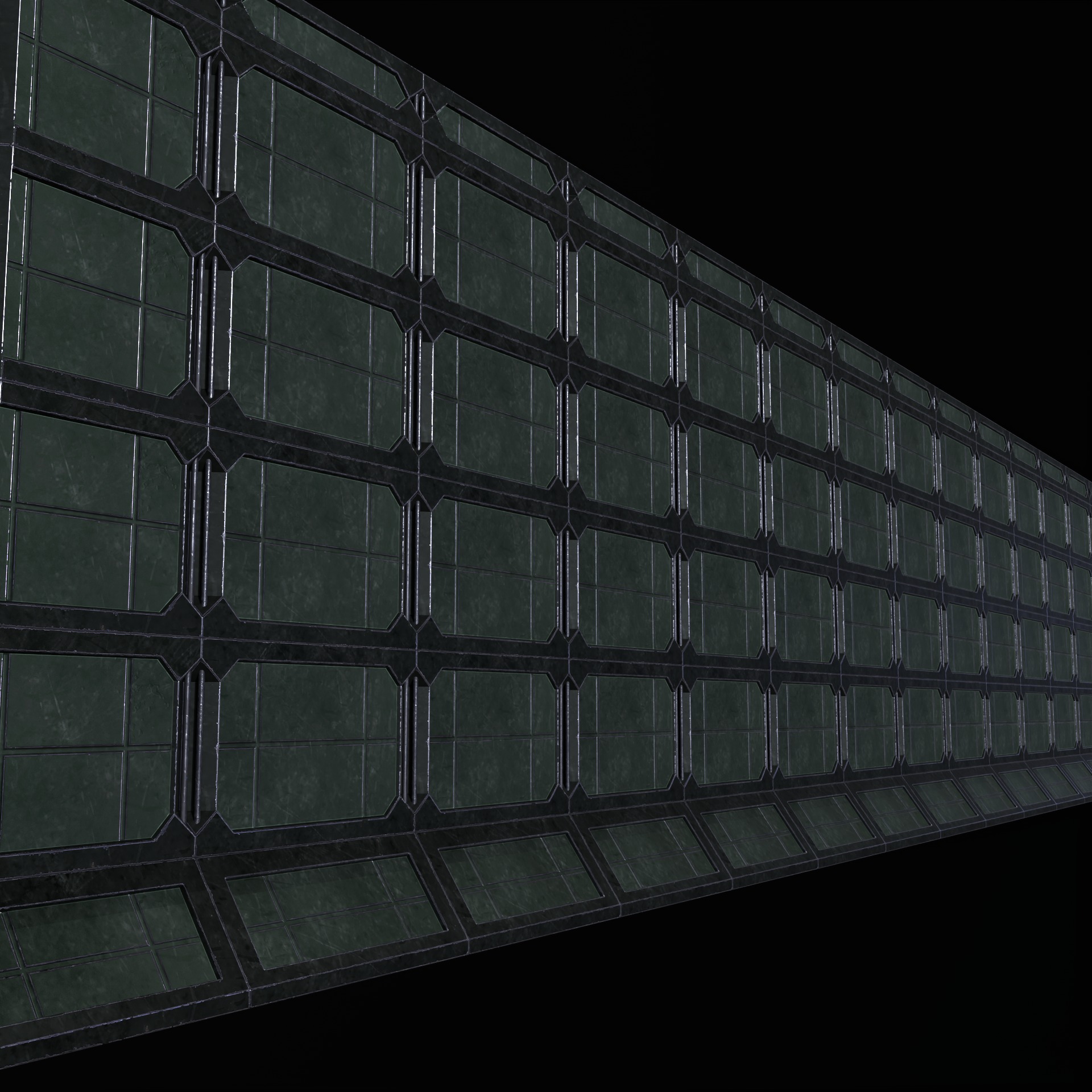 Modular Kit Outpost Walls PBR Low-poly 3D model_17