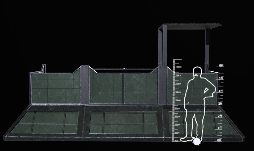 Modular Kit Outpost Walls PBR Low-poly 3D model_14