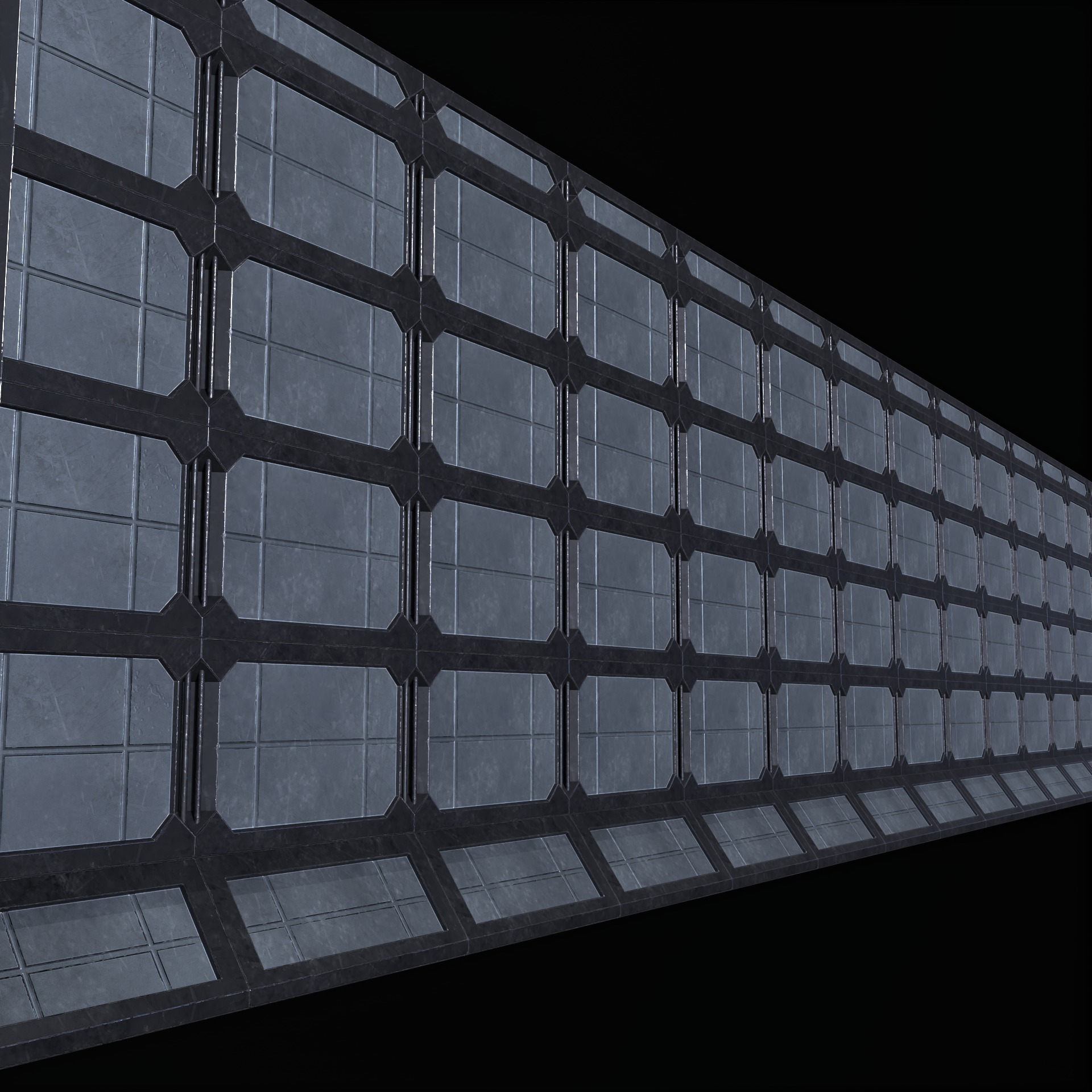 Modular Kit Outpost Walls PBR Low-poly 3D model_18