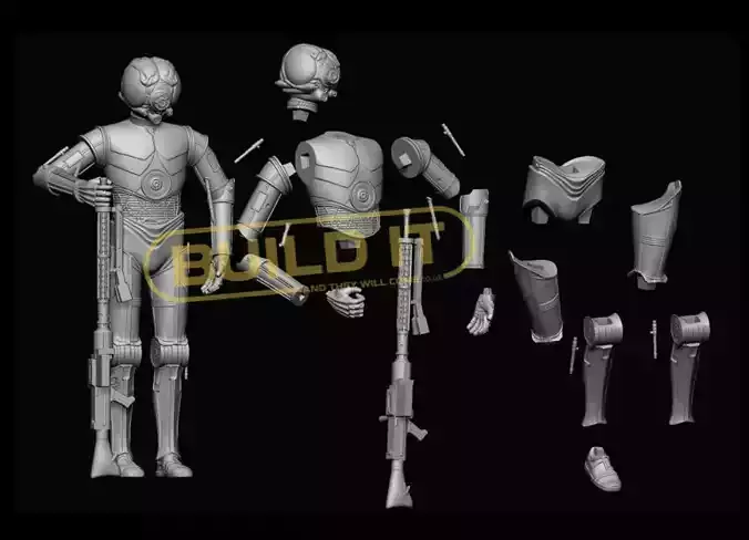 4LOM full size Star Wars statue droid 