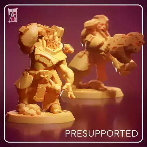 Not Ogryn Big guys 2 miniatures 3D print model