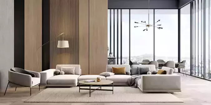 interior living room scene 51 3D model
