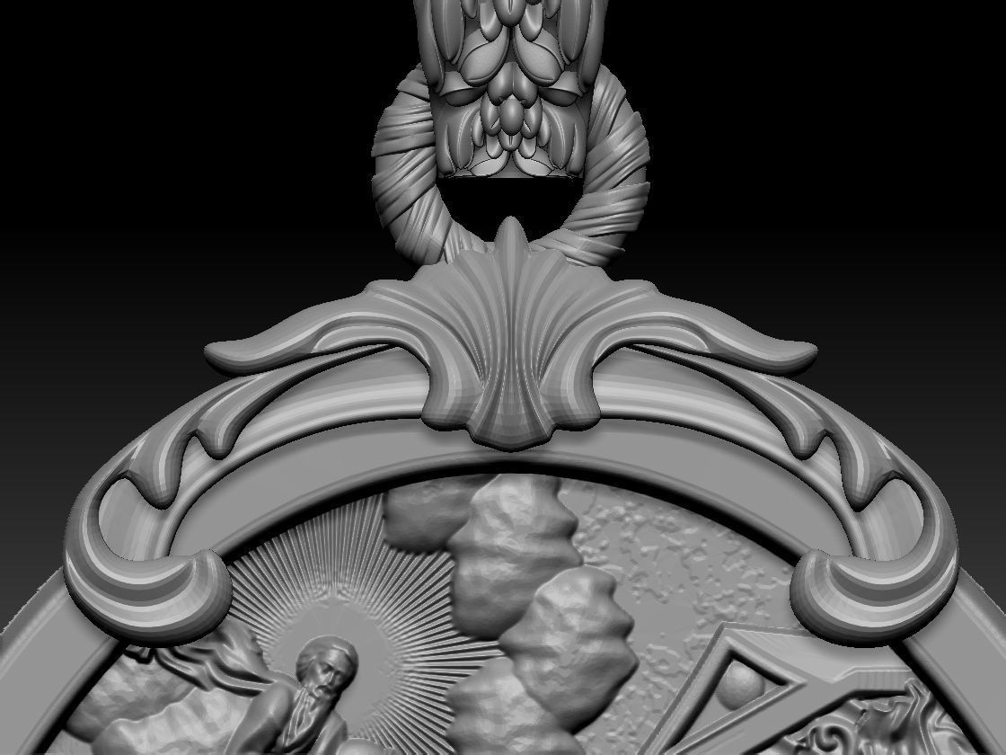 Virgin Merry with Jesus  pandant 3D print model_7