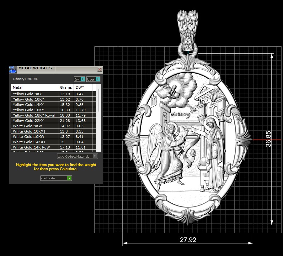 Virgin Merry with Jesus  pandant 3D print model_10
