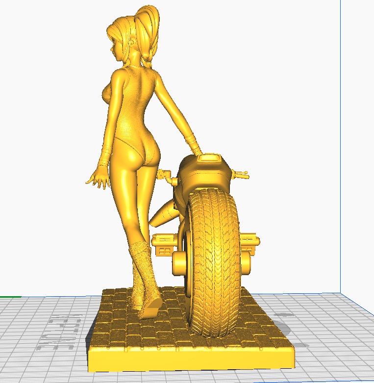 sci-fi racing girl 3D print model_5