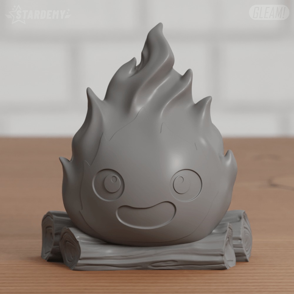 Calcifer Chibi Howl Moving Castle Ghibli Fanart 2 models 3D print model_6