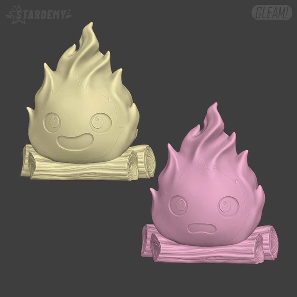 Calcifer Chibi Howl Moving Castle Ghibli Fanart 2 models 3D print model_2