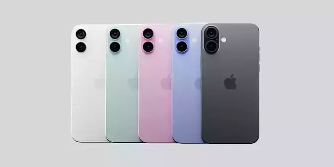 Apple iPhone 16 Plus in Official Design and Colors 3D model