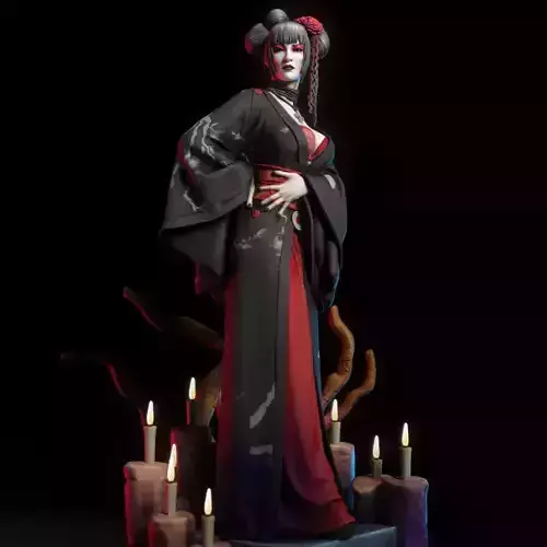 Hikari the goth geisha