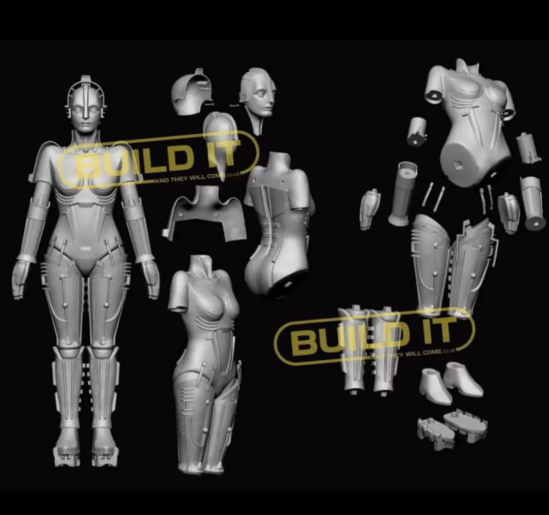 Maria Metropolis full size stl statue  3D print model_0