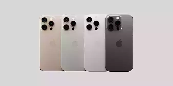 Apple iPhone 16 Pro in Official Design and Colors 3D model