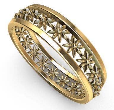 Patterned Ring 3D model Texture 3D print model_13
