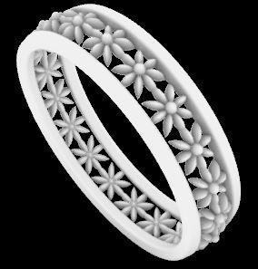 Patterned Ring 3D model Texture 3D print model_7