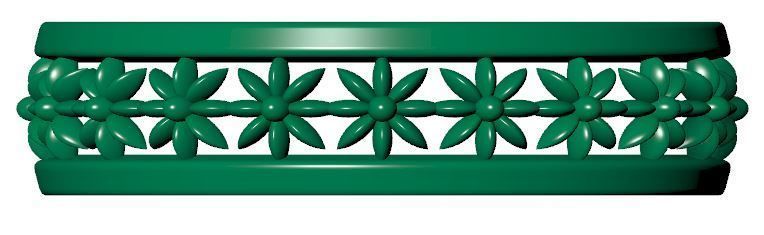 Patterned Ring 3D model Texture 3D print model_17