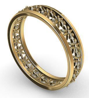 Patterned Ring 3D model Texture 3D print model_11