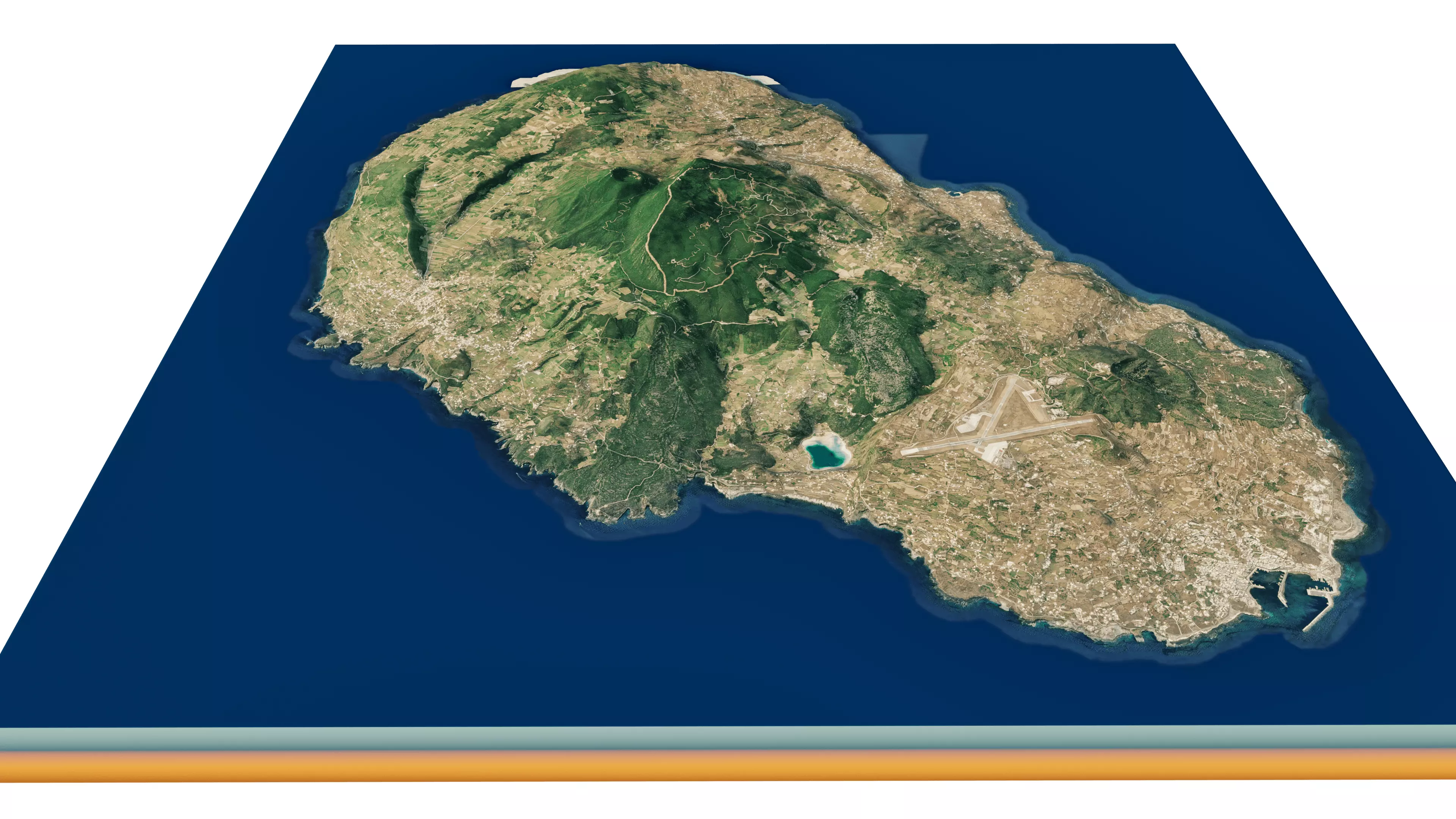 Pantelleria island full 3d model terrain 3D model_0
