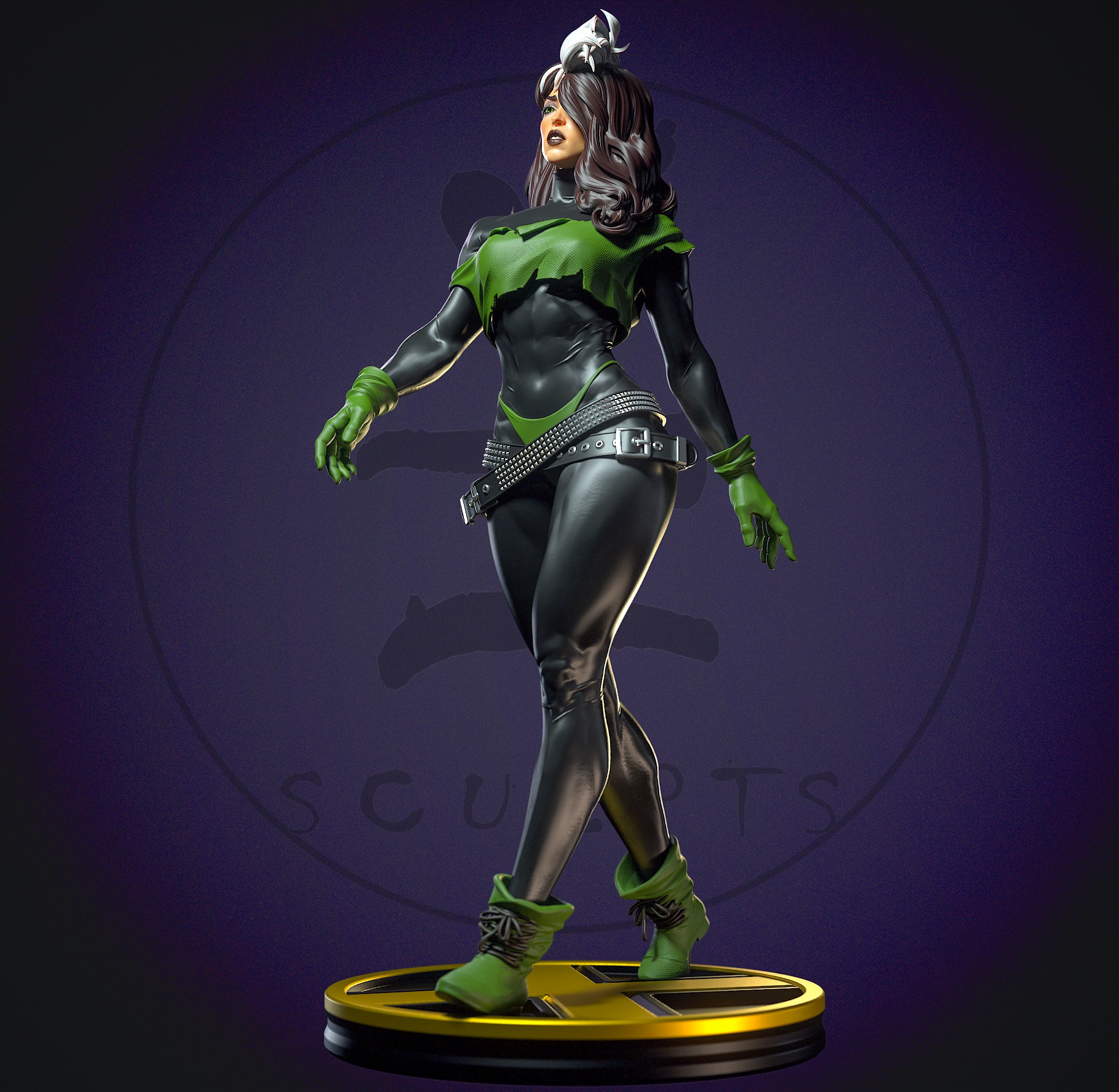 Punk Rogue with NSFW 3D print model_8