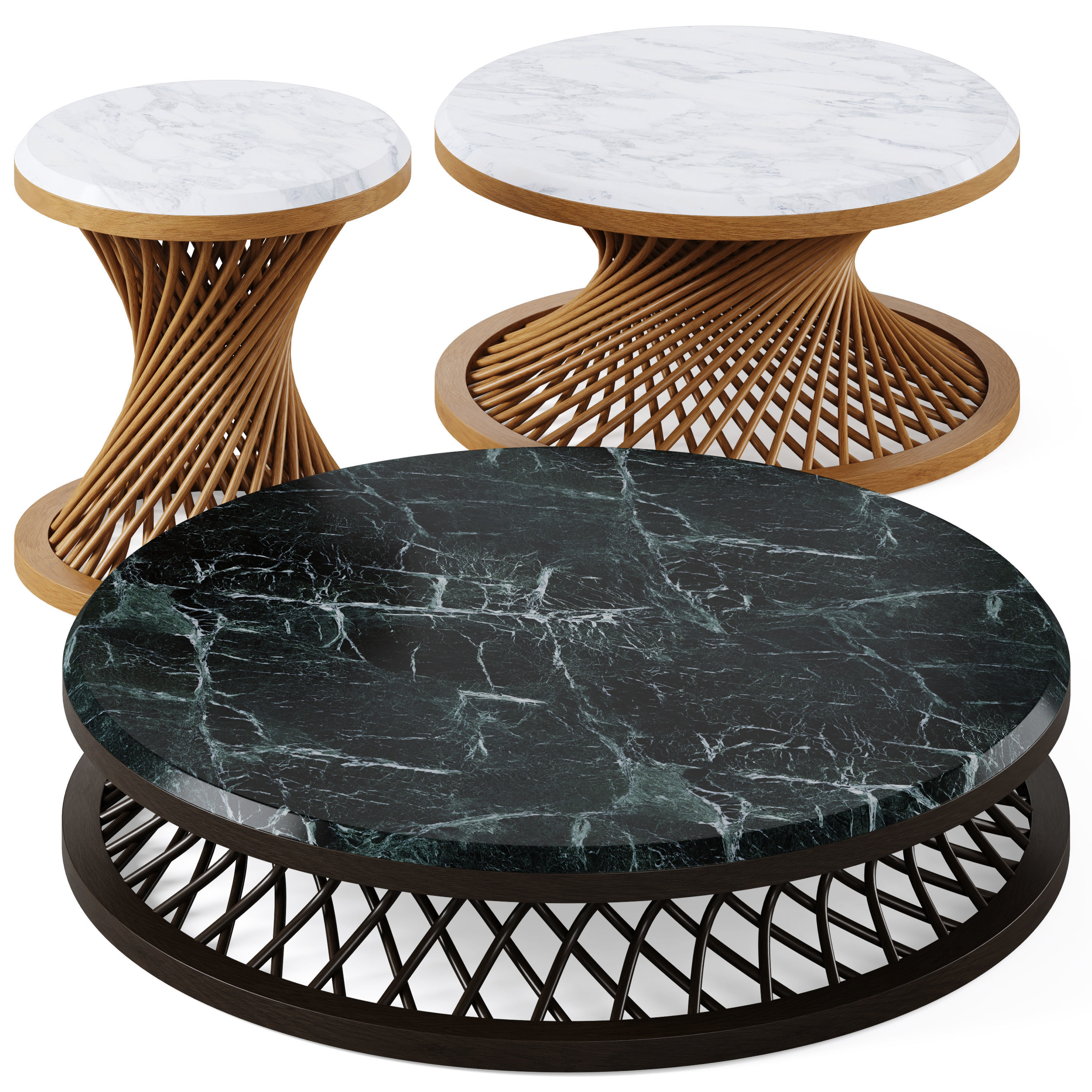 Coffee table Ohe by Fendi Casa 3D model_4