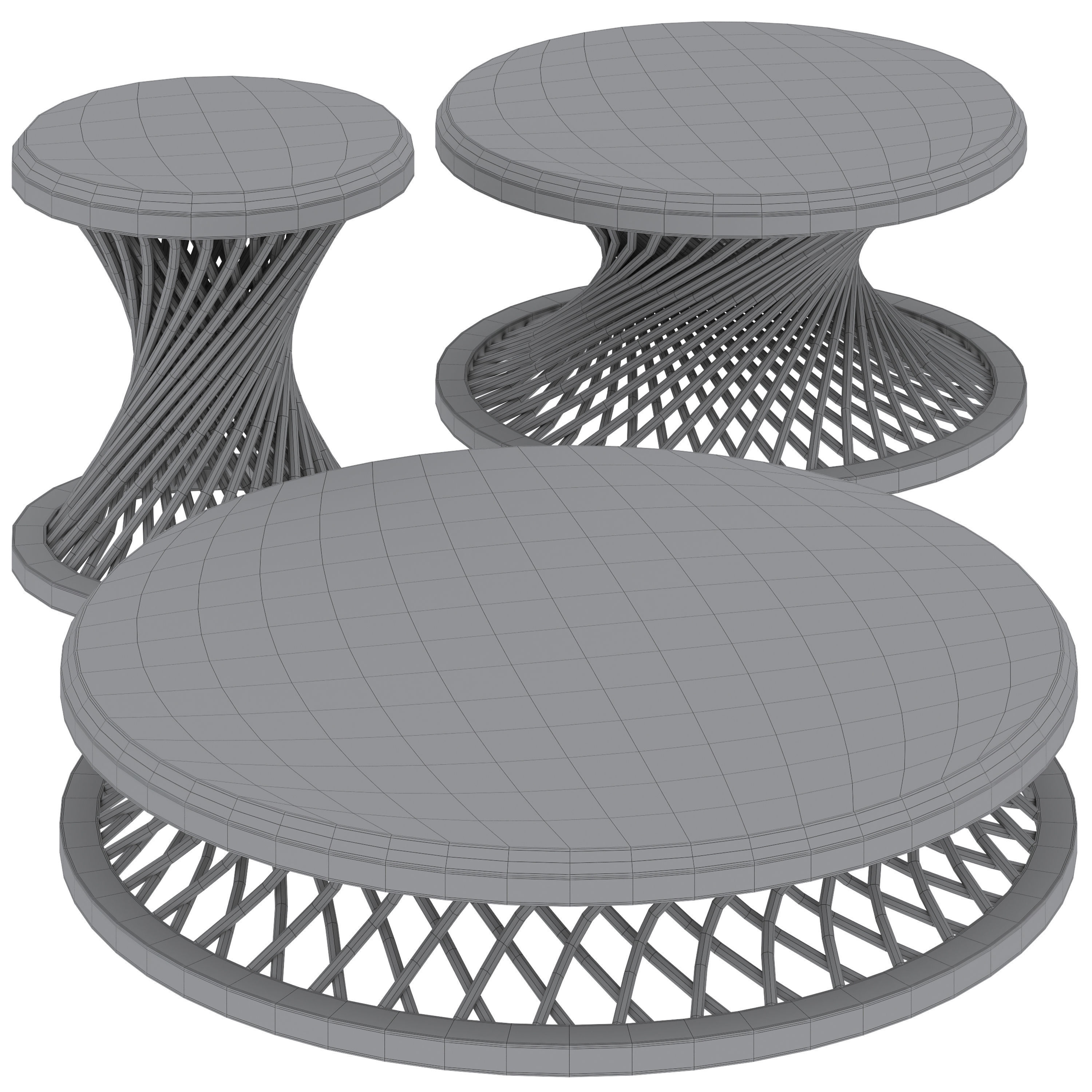 Coffee table Ohe by Fendi Casa 3D model_5