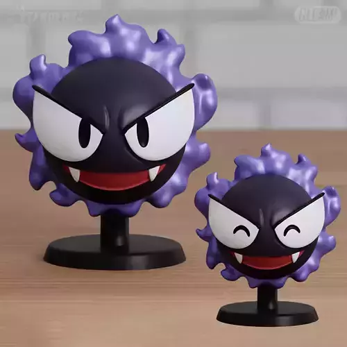Gastly Chibi 2 models Pokemon Ghost Halloween 3D print model