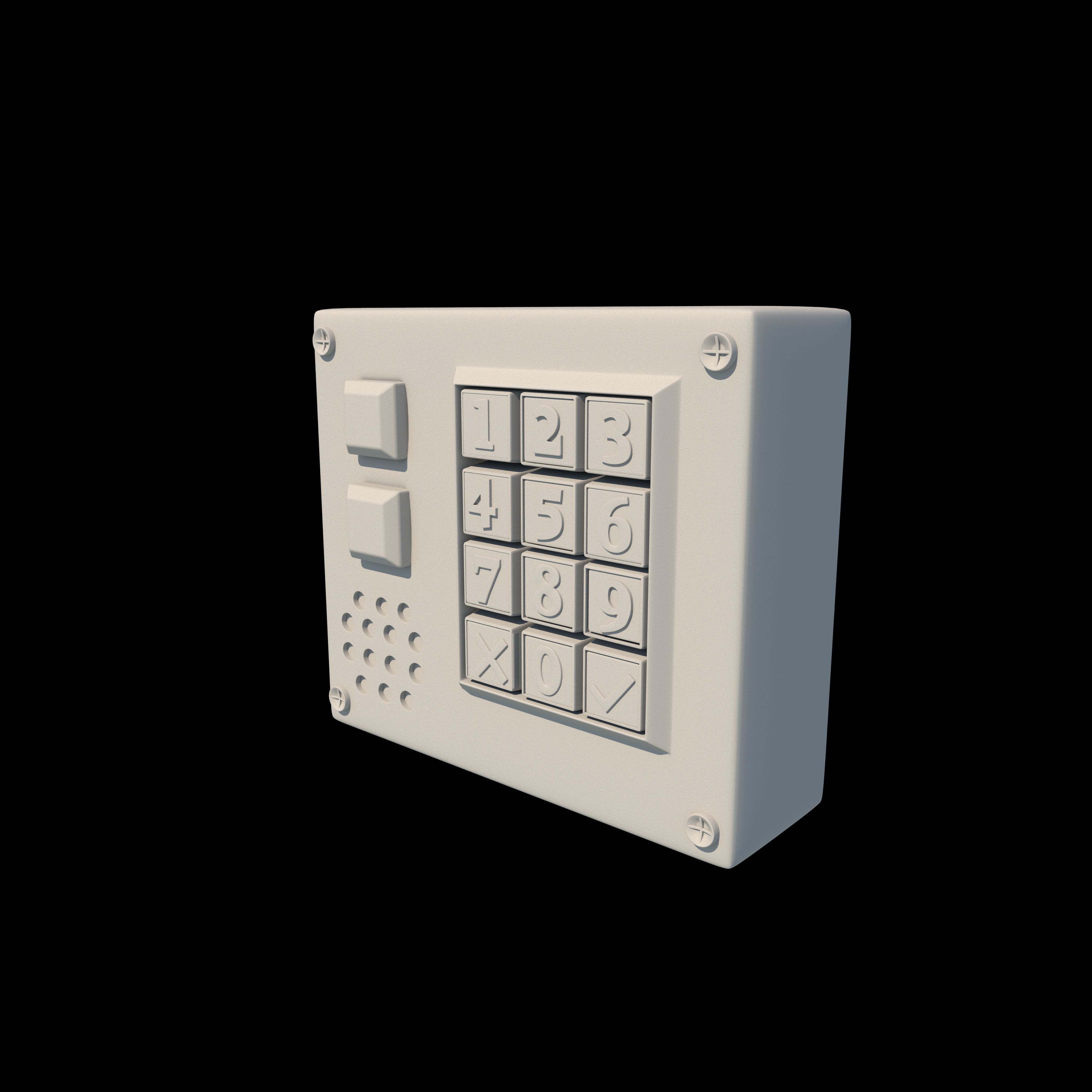 Keypad 3D model_6