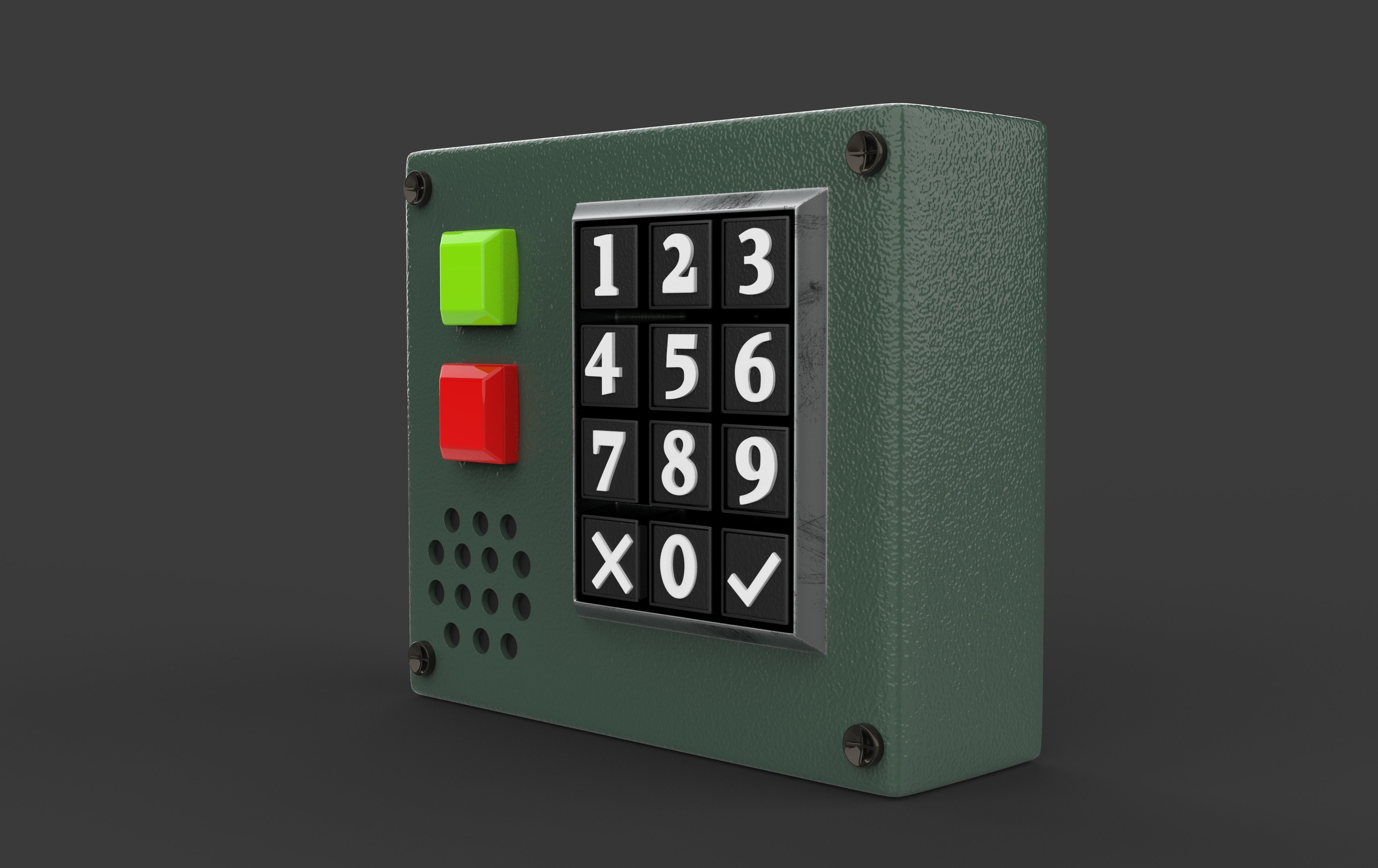 Keypad 3D model_3