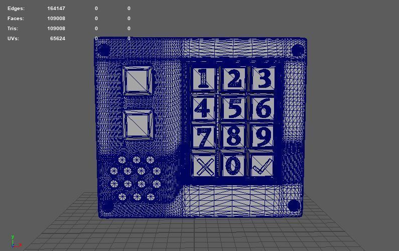 Keypad 3D model_9