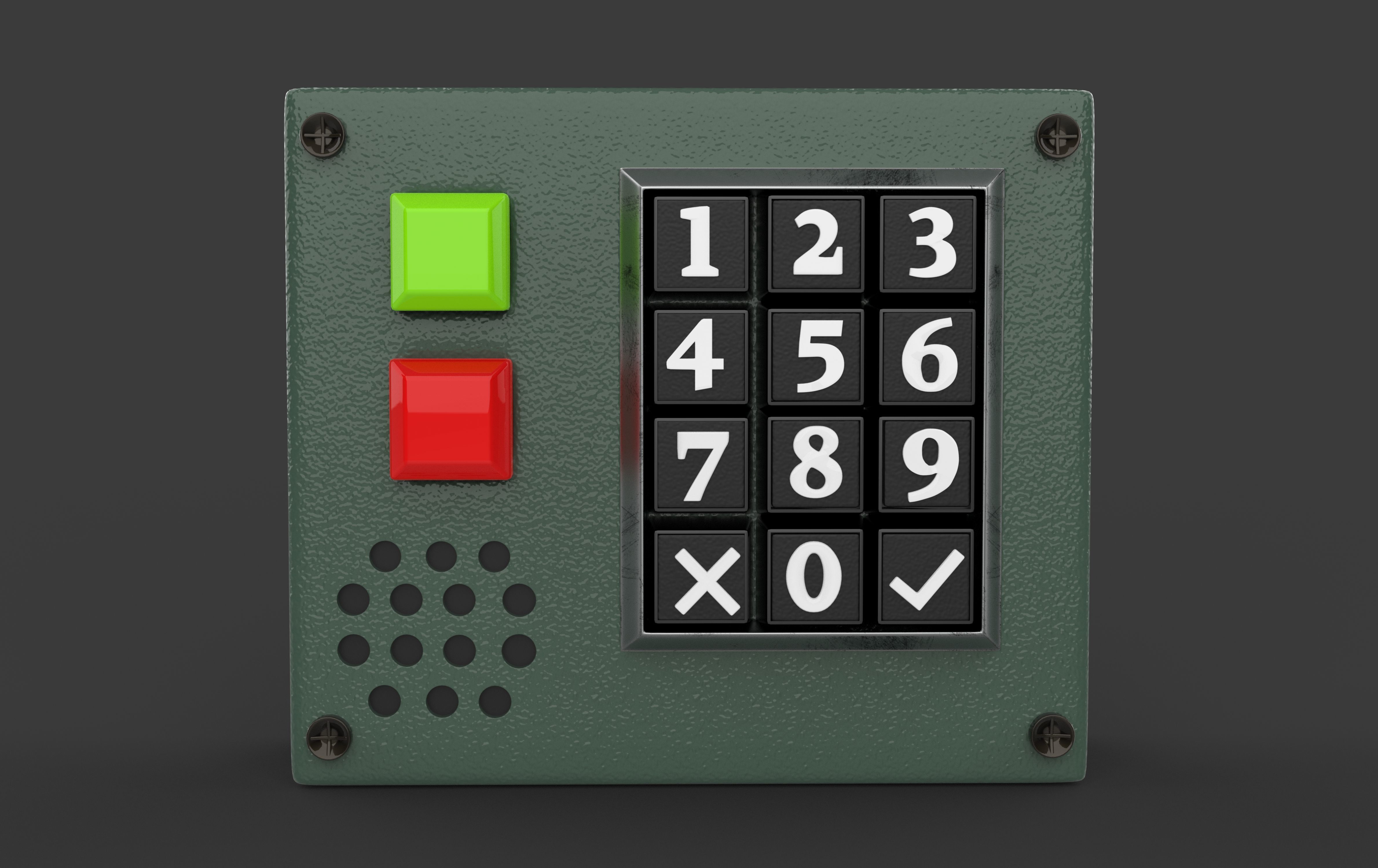 Keypad 3D model_2