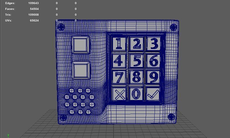 Keypad 3D model_11