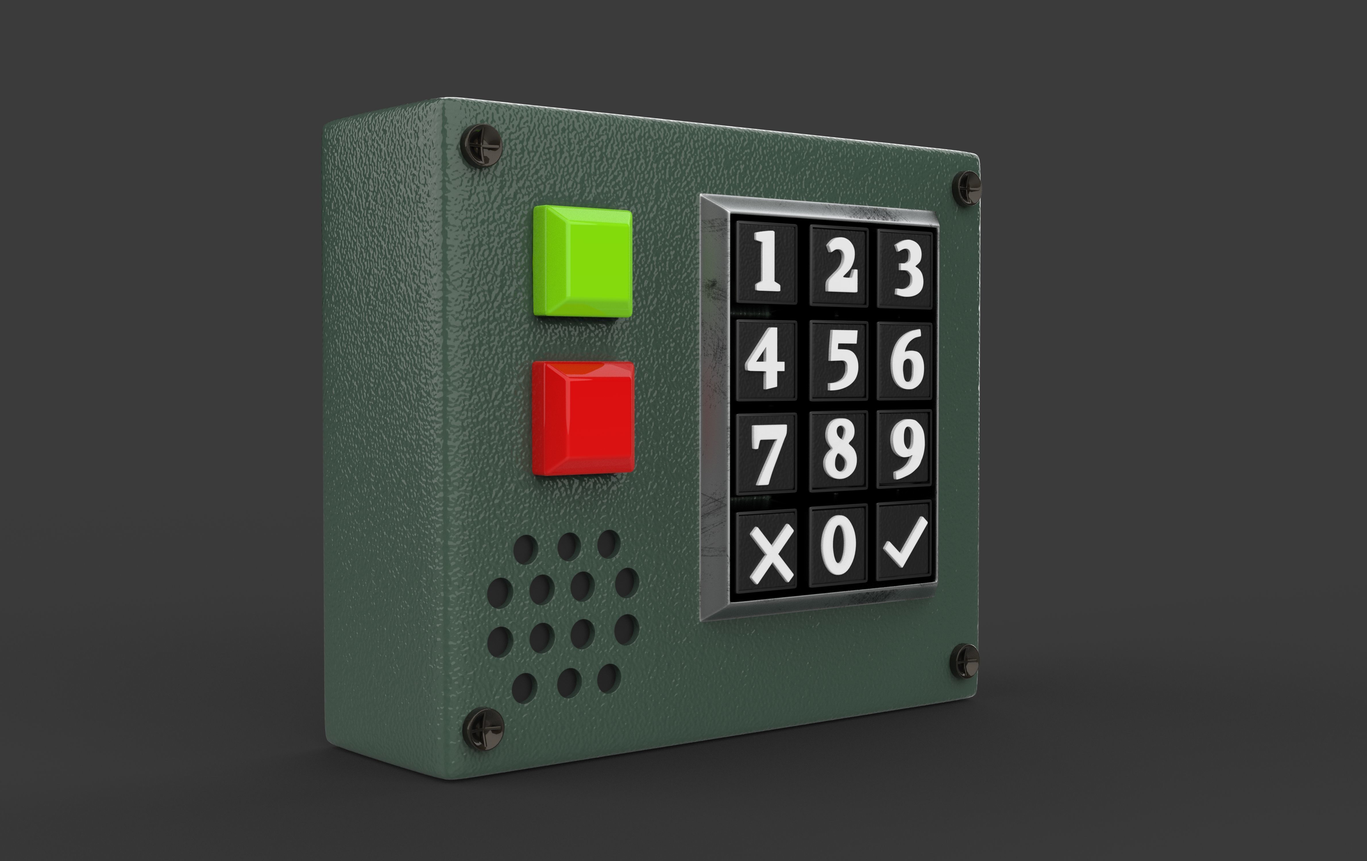 Keypad 3D model_4