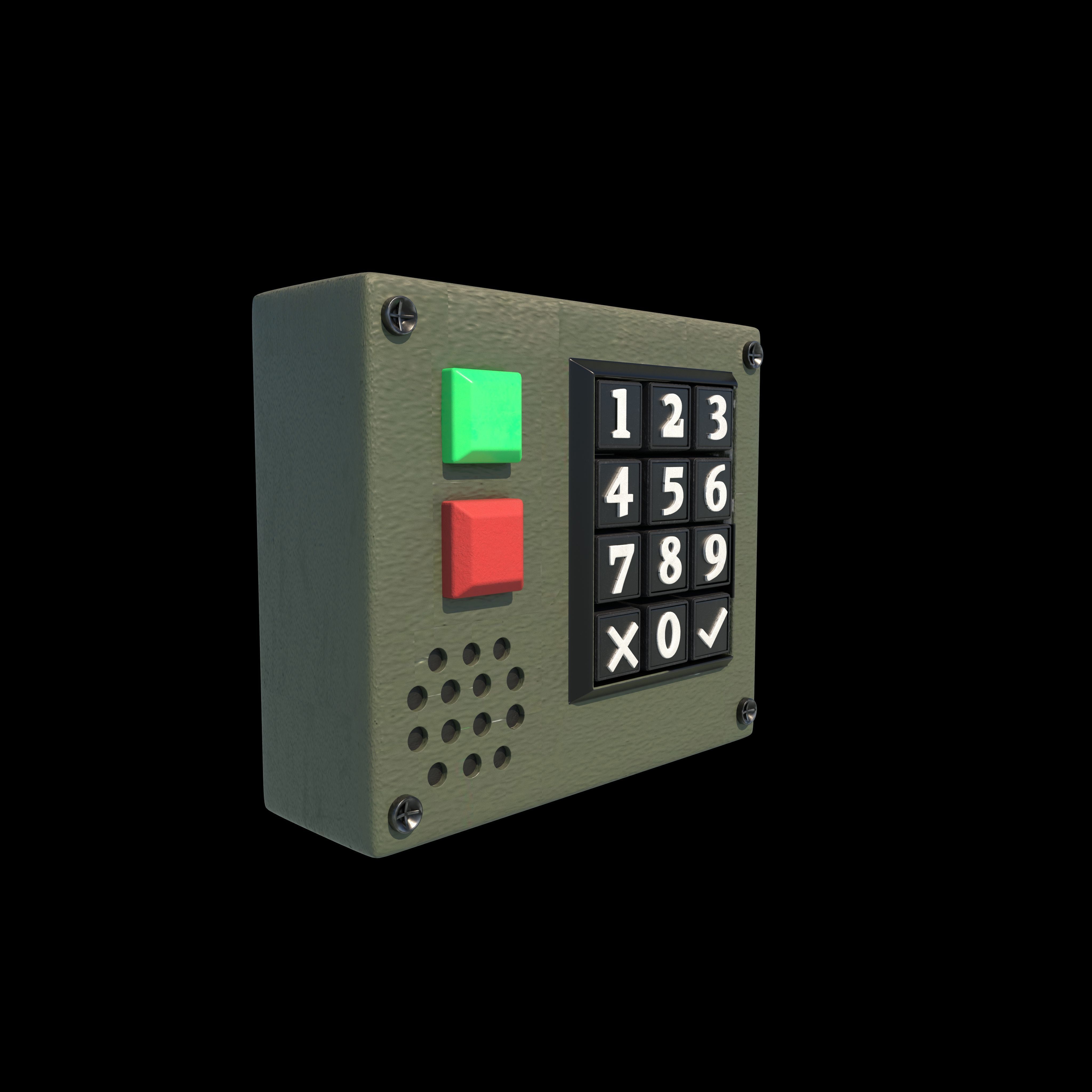 Keypad 3D model_8