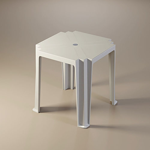 Plastic Table  Low-poly 3D model