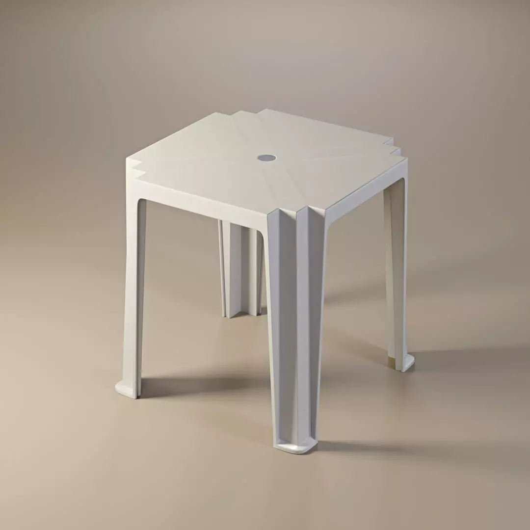 Plastic Table Low-poly 3D model