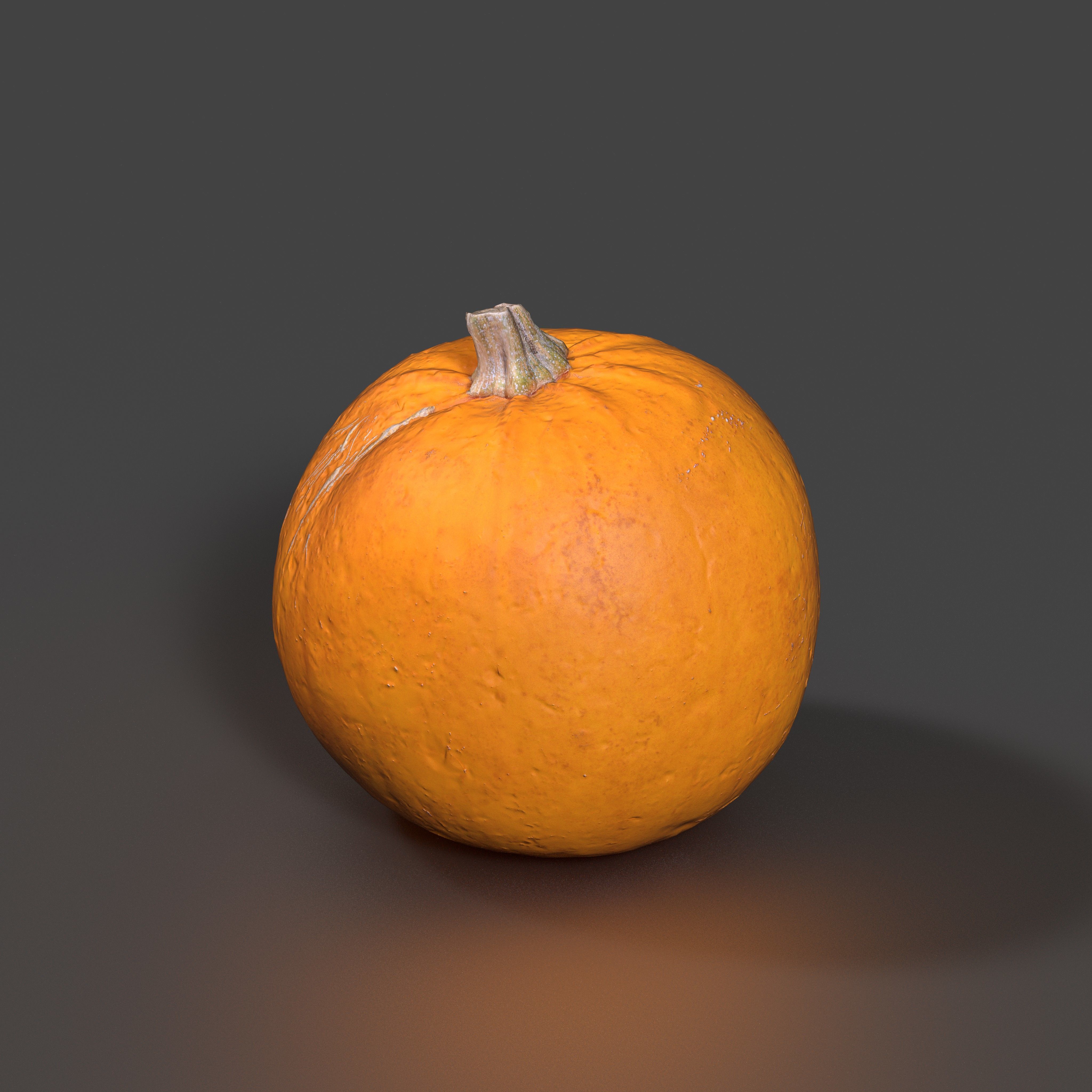 Photorealistic Small Pumpkin Low-poly 3D model_2