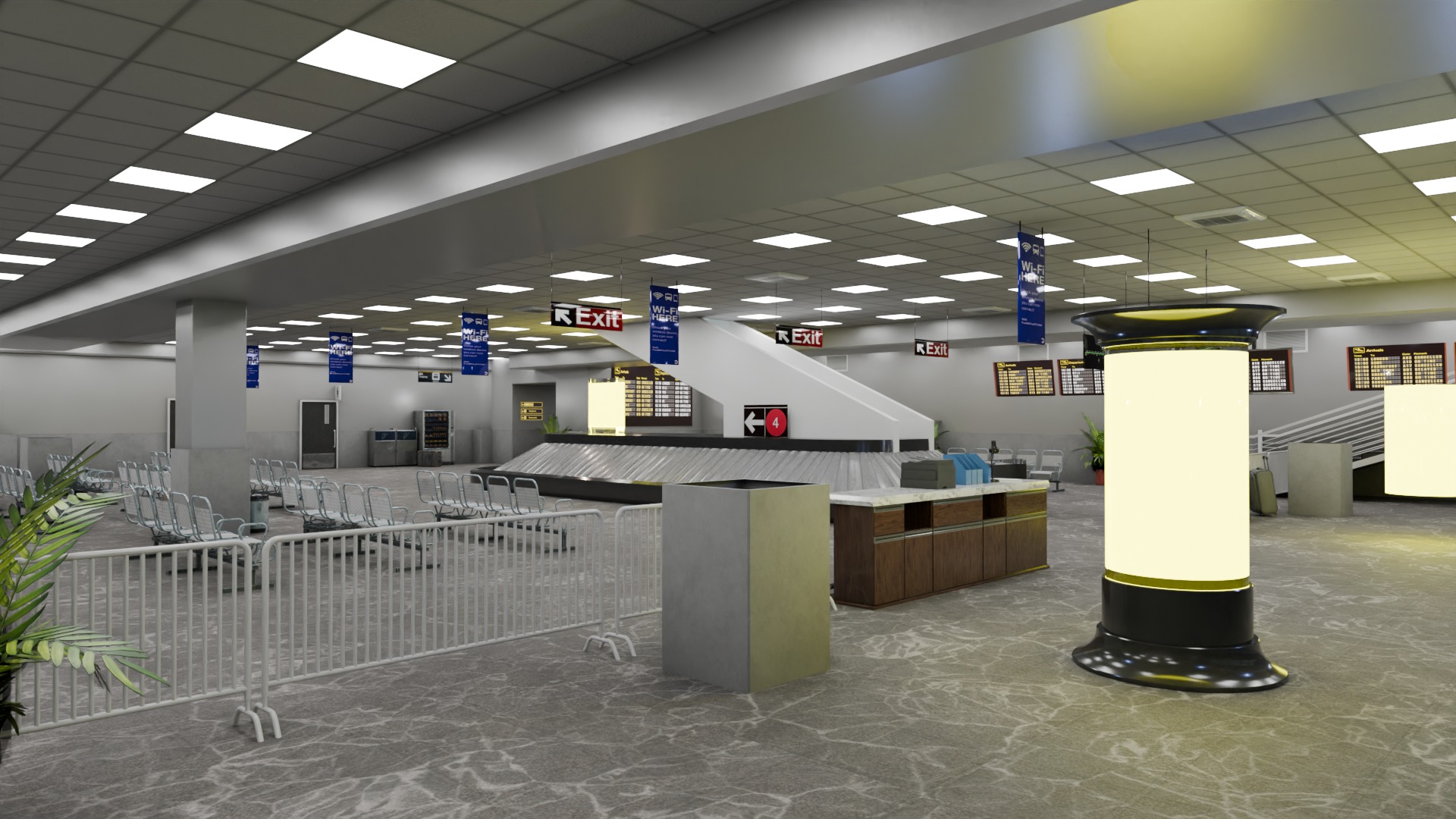 Airport from inside -BaggageClaim 3D model_6