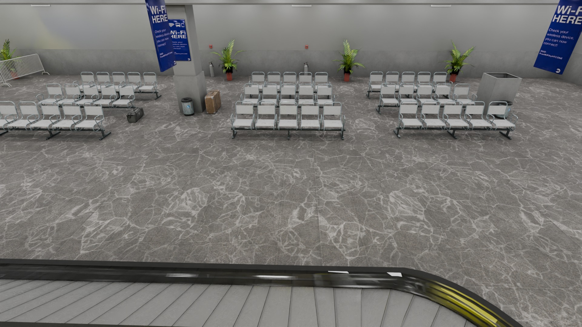 Airport from inside -BaggageClaim 3D model_8