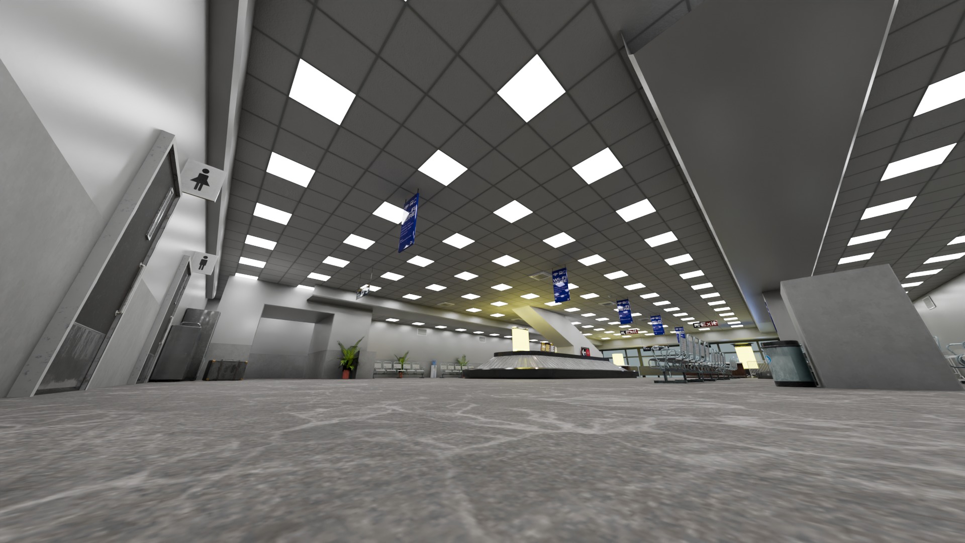 Airport from inside -BaggageClaim 3D model_3