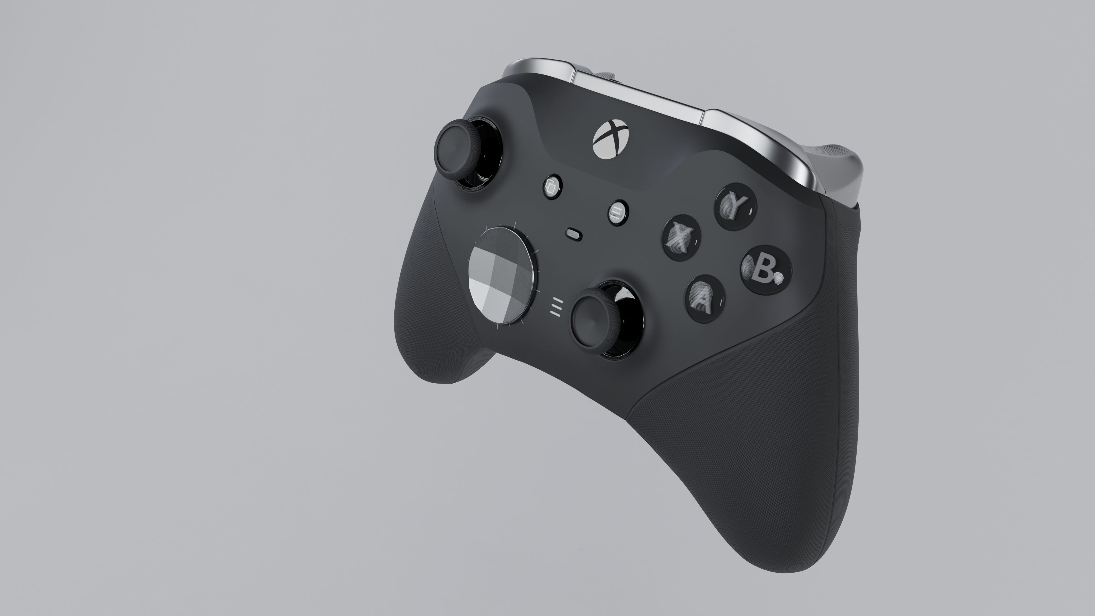 Controle Xbox Elite pro Low-poly 3D model_1